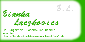 bianka laczkovics business card